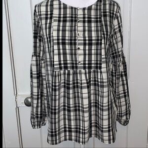 LOFT PAID BALLOON SLEEVE POPOVER TOP